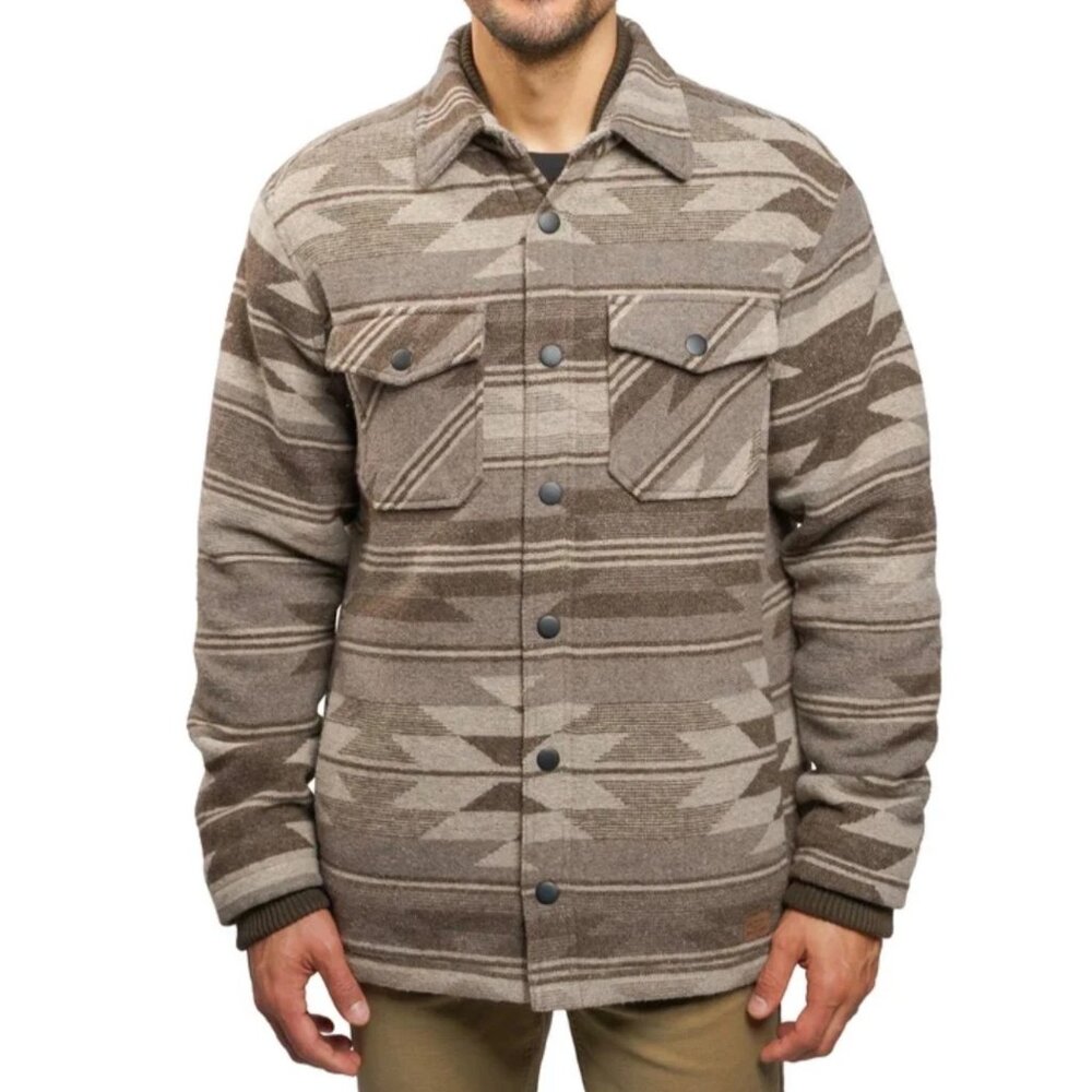 Jachs New York Men’s Wool Blend Sherpa Lined Shirt Jacket NEW